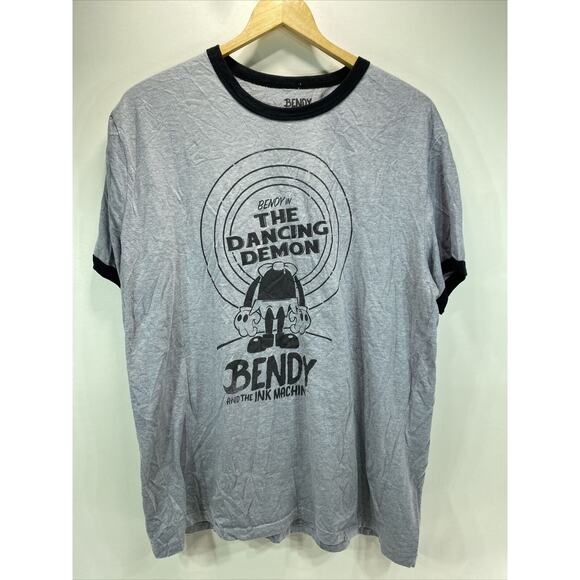 Bendy The Dancing Demon Horror Comics Gray T-Shirt Men's 2XL 52" - Picture 1 of 7